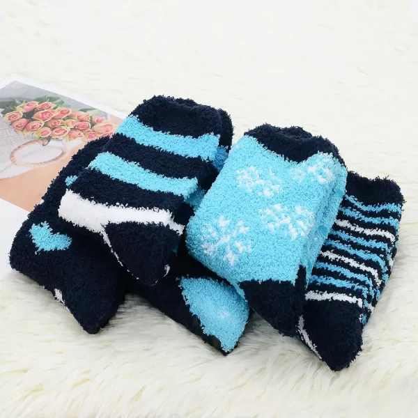 Zando Womens Warm Fuzzy Slipper Socks Fluffy Sherpa Fleece Socks Cozy Non Slip Plush Fleece Socks with Grippers
