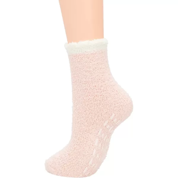 Zando Womens Warm Fuzzy Slipper Socks Fluffy Sherpa Fleece Socks Cozy Non Slip Plush Fleece Socks with Grippers