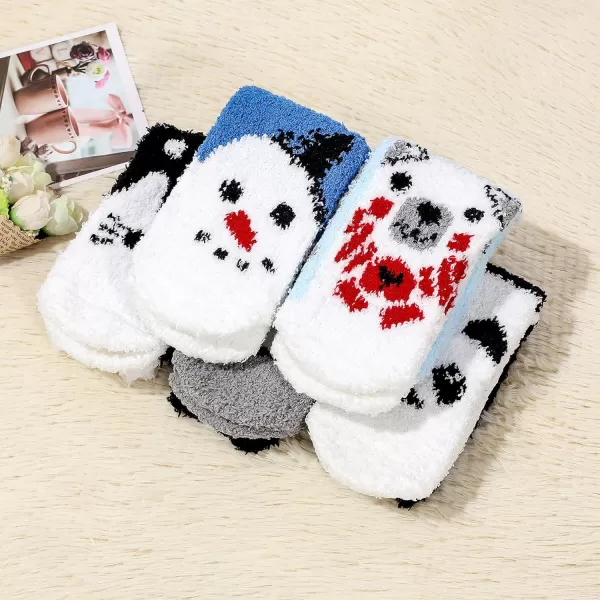 Zando Womens Warm Fuzzy Slipper Socks Fluffy Sherpa Fleece Socks Cozy Non Slip Plush Fleece Socks with Grippers