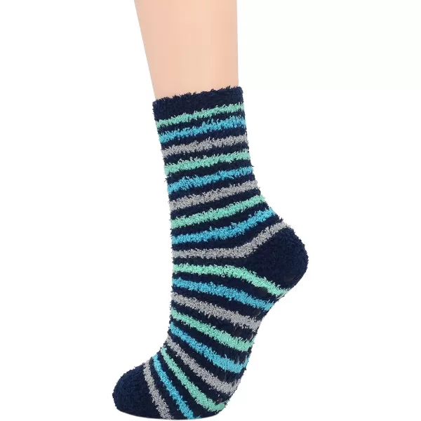Zando Womens Warm Fuzzy Slipper Socks Fluffy Sherpa Fleece Socks Cozy Non Slip Plush Fleece Socks with Grippers