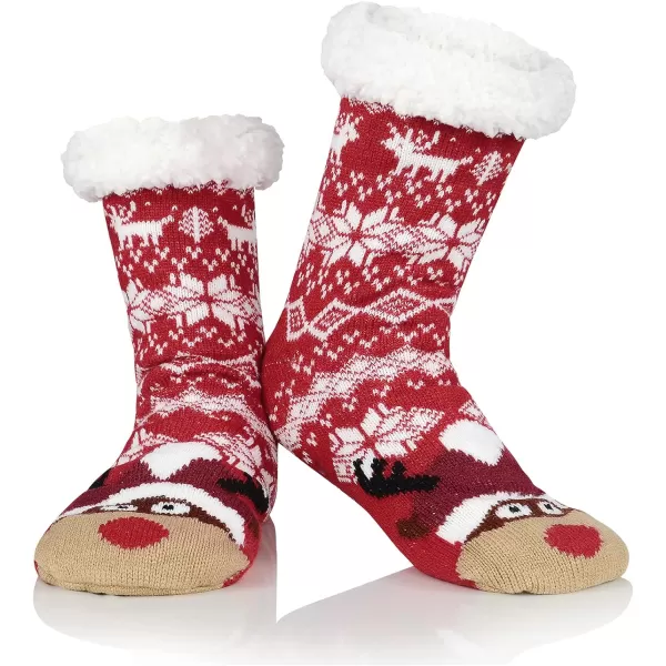 Zando Womens Warm Fuzzy Slipper Socks Fluffy Sherpa Fleece Socks Cozy Non Slip Plush Fleece Socks with Grippers