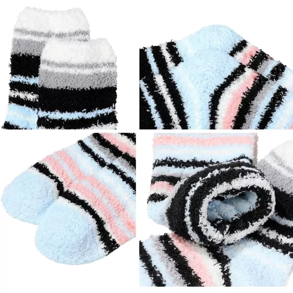 Zando Womens Warm Fuzzy Slipper Socks Fluffy Sherpa Fleece Socks Cozy Non Slip Plush Fleece Socks with Grippers