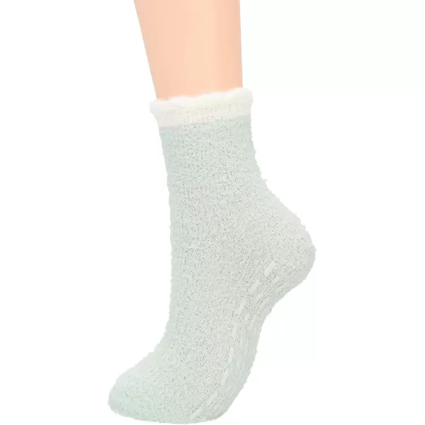 Zando Womens Warm Fuzzy Slipper Socks Fluffy Sherpa Fleece Socks Cozy Non Slip Plush Fleece Socks with Grippers