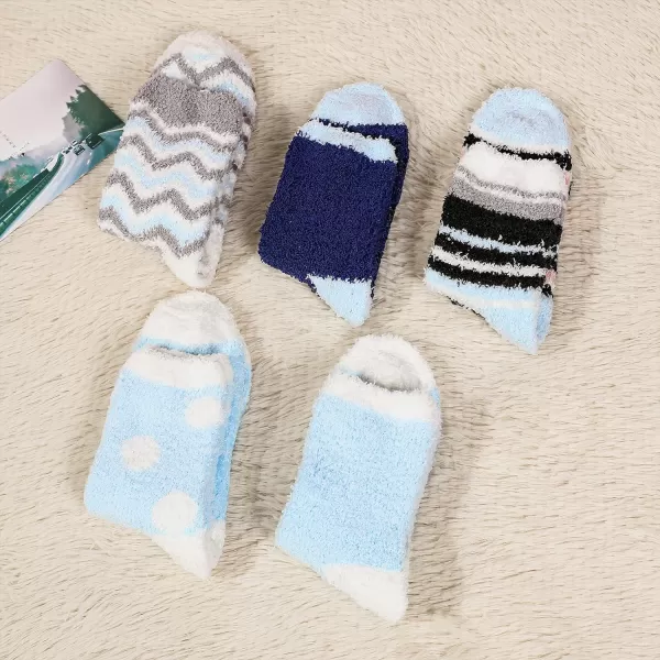 Zando Womens Warm Fuzzy Slipper Socks Fluffy Sherpa Fleece Socks Cozy Non Slip Plush Fleece Socks with Grippers