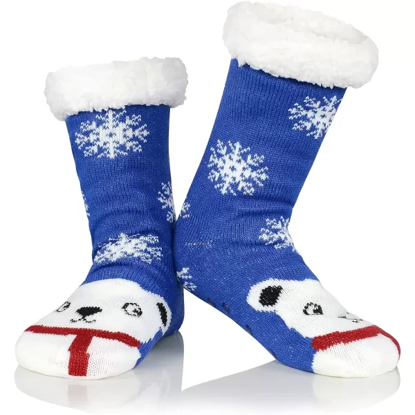 Zando Womens Warm Fuzzy Slipper Socks Fluffy Sherpa Fleece Socks Cozy Non Slip Plush Fleece Socks with Grippers