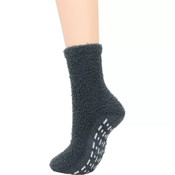 Zando Womens Warm Fuzzy Slipper Socks Fluffy Sherpa Fleece Socks Cozy Non Slip Plush Fleece Socks with Grippers