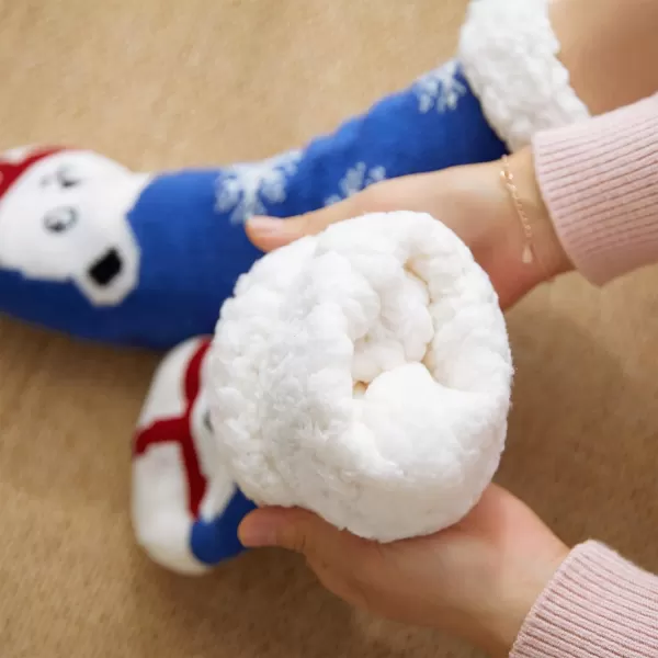 Zando Womens Warm Fuzzy Slipper Socks Fluffy Sherpa Fleece Socks Cozy Non Slip Plush Fleece Socks with Grippers