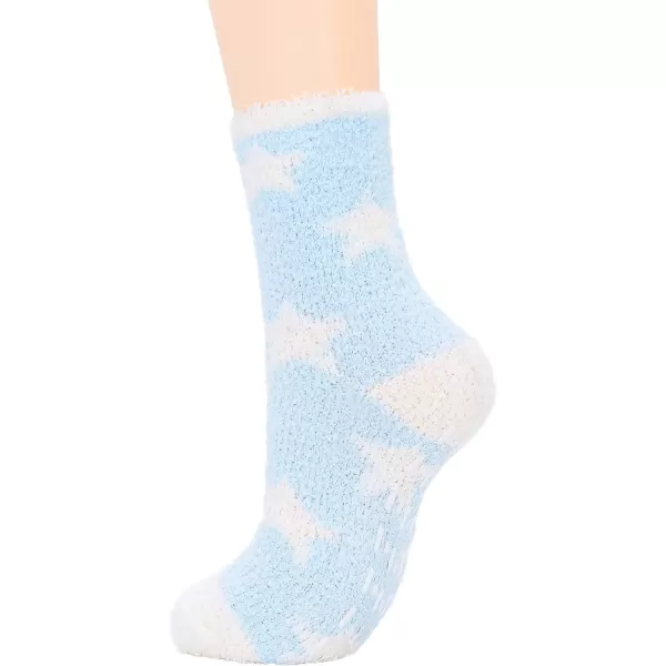 Zando Womens Warm Fuzzy Slipper Socks Fluffy Sherpa Fleece Socks Cozy Non Slip Plush Fleece Socks with Grippers