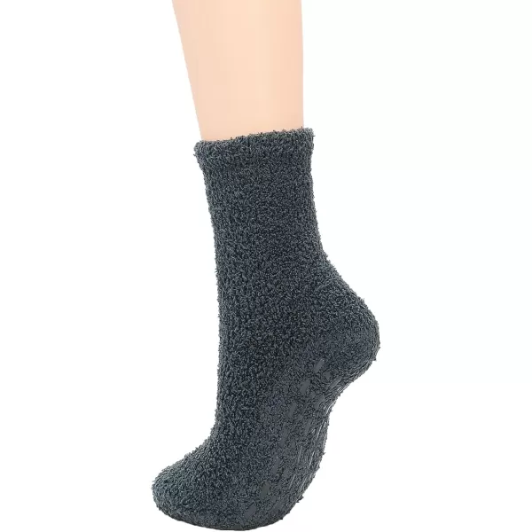 Zando Womens Warm Fuzzy Slipper Socks Fluffy Sherpa Fleece Socks Cozy Non Slip Plush Fleece Socks with Grippers