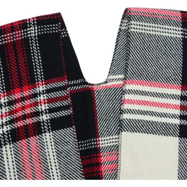 Zando Women's Warm Shawl Wrap Open Front Poncho Cape Color Block Shawls Winter Cardigan Wrap Printed Ponchos for Women 2