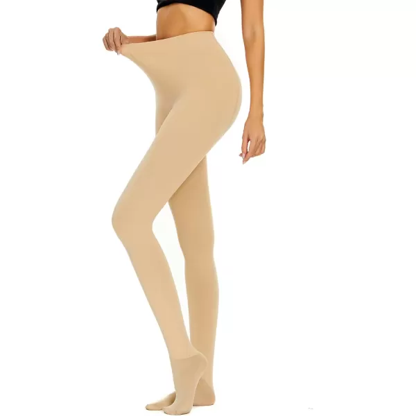 Zando Women's Winter Warm Stretchy Thermal Leggings Pants Fleece Lined Tights High Waist Soft Comfy Tights for Women