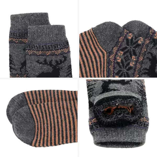 Zando Womens Wool Socks Winter Athletic Socks Crew Sock Warm Hiking Merino Wool Socks Soft Thick Mid Calf