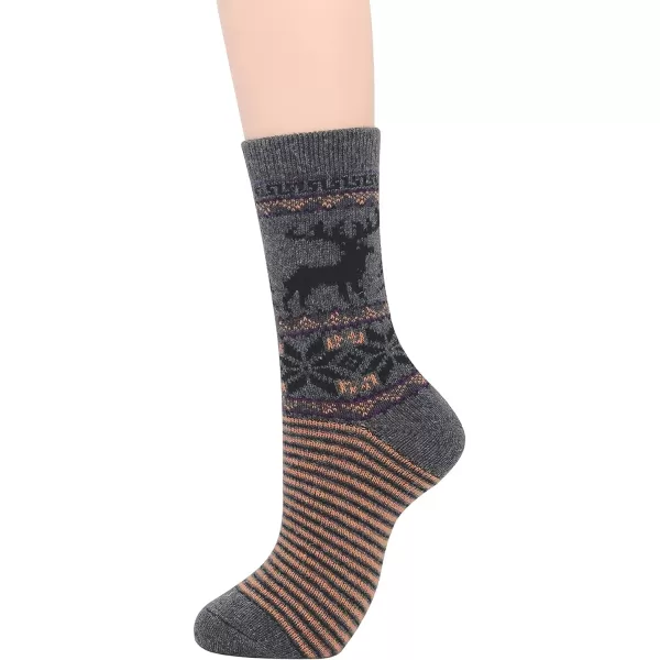 Zando Womens Wool Socks Winter Athletic Socks Crew Sock Warm Hiking Merino Wool Socks Soft Thick Mid Calf
