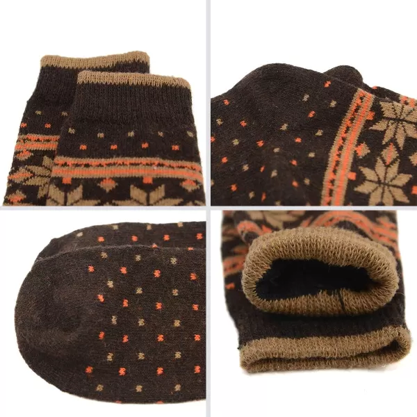 Zando Womens Wool Socks Winter Athletic Socks Crew Sock Warm Hiking Merino Wool Socks Soft Thick Mid Calf