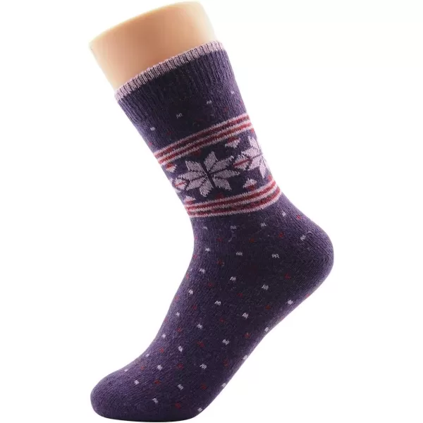 Zando Womens Wool Socks Winter Athletic Socks Crew Sock Warm Hiking Merino Wool Socks Soft Thick Mid Calf