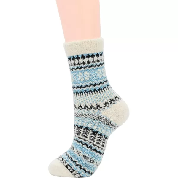 Zando Womens Wool Socks Winter Athletic Socks Crew Sock Warm Hiking Merino Wool Socks Soft Thick Mid Calf