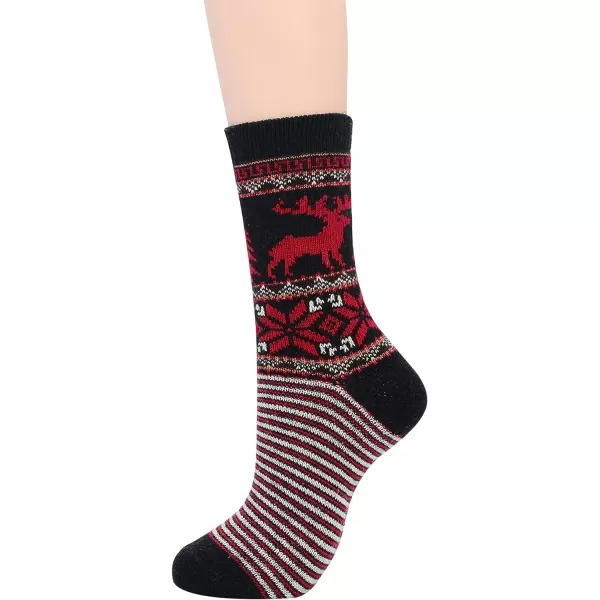Zando Womens Wool Socks Winter Athletic Socks Crew Sock Warm Hiking Merino Wool Socks Soft Thick Mid Calf