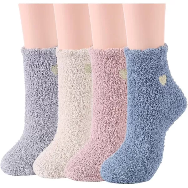 Zando Cozy Fuzzy Socks for Women Non Slip Socks Slipper Socks Fluffy Socks Hospital Socks with Grips for Women Sleep