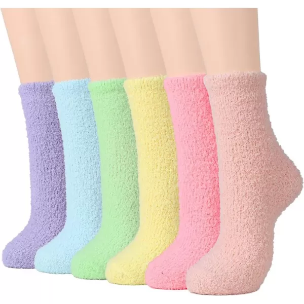 Zando Cozy Fuzzy Socks for Women Non Slip Socks Slipper Socks Fluffy Socks Hospital Socks with Grips for Women Sleep