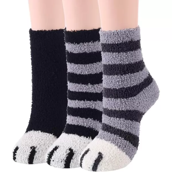 Zando Cozy Fuzzy Socks for Women Non Slip Socks Slipper Socks Fluffy Socks Hospital Socks with Grips for Women Sleep