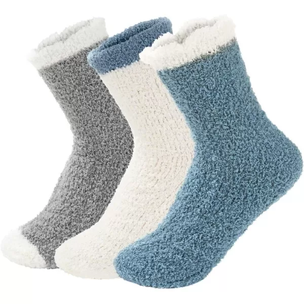 Zando Cozy Fuzzy Socks for Women Non Slip Socks Slipper Socks Fluffy Socks Hospital Socks with Grips for Women Sleep