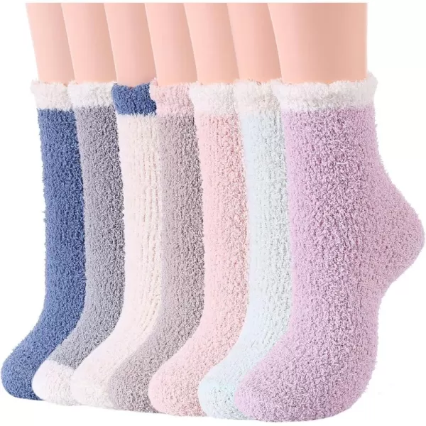 Zando Cozy Fuzzy Socks for Women Non Slip Socks Slipper Socks Fluffy Socks Hospital Socks with Grips for Women Sleep