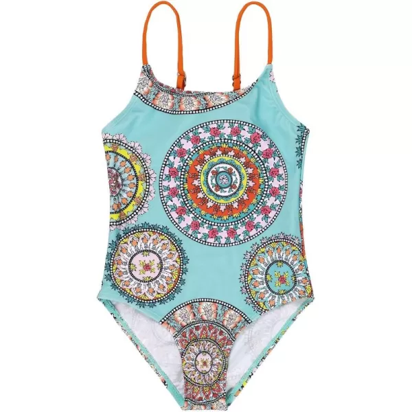 Zando Girls One Piece Bathing Suits Toddler Kids Swimsuits Mermaid Beach Swimwear for Baby Girl 2-8 Years Gifts