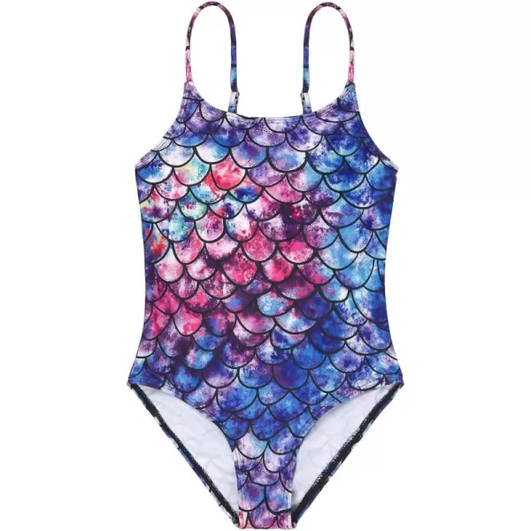 Zando Girls One Piece Bathing Suits Toddler Kids Swimsuits Mermaid Beach Swimwear for Baby Girl 2-8 Years Gifts