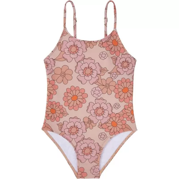 Zando Girls One Piece Bathing Suits Toddler Kids Swimsuits Mermaid Beach Swimwear for Baby Girl 2-8 Years Gifts