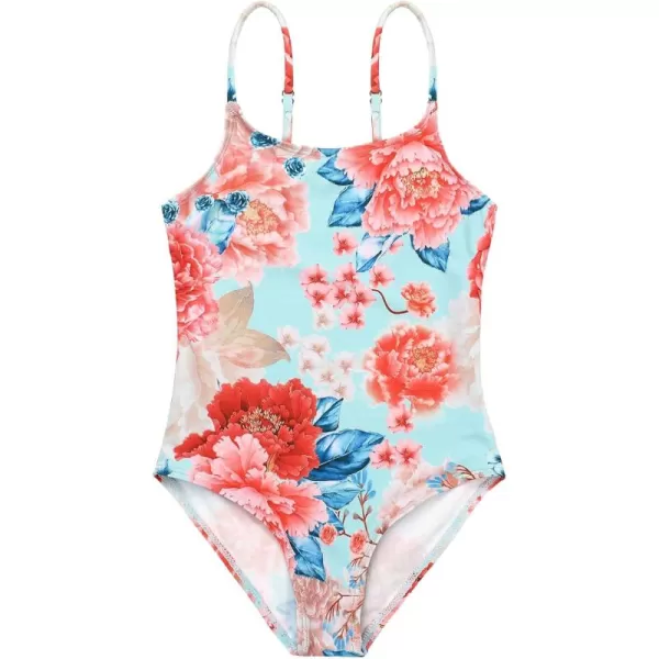 Zando Girls One Piece Bathing Suits Toddler Kids Swimsuits Mermaid Beach Swimwear for Baby Girl 2-8 Years Gifts