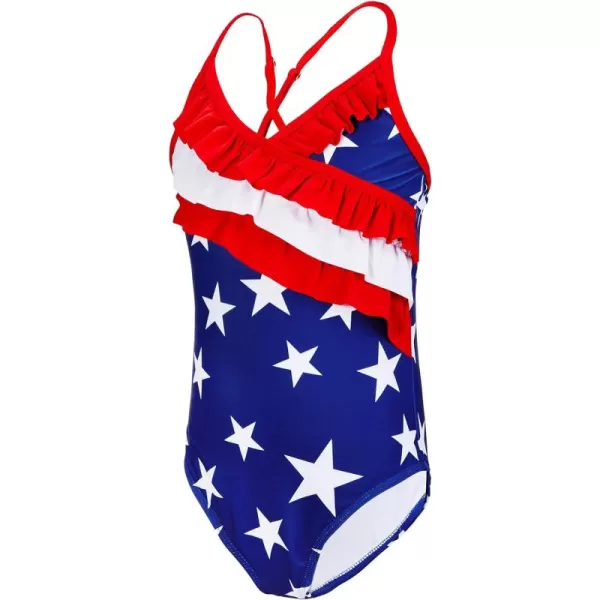 Zando Girl's One Piece Swimsuit Ruffle Bathing Suits for Little Girls UPF 50+ Baby Girls One-Piece Swimwear 2-10 Years