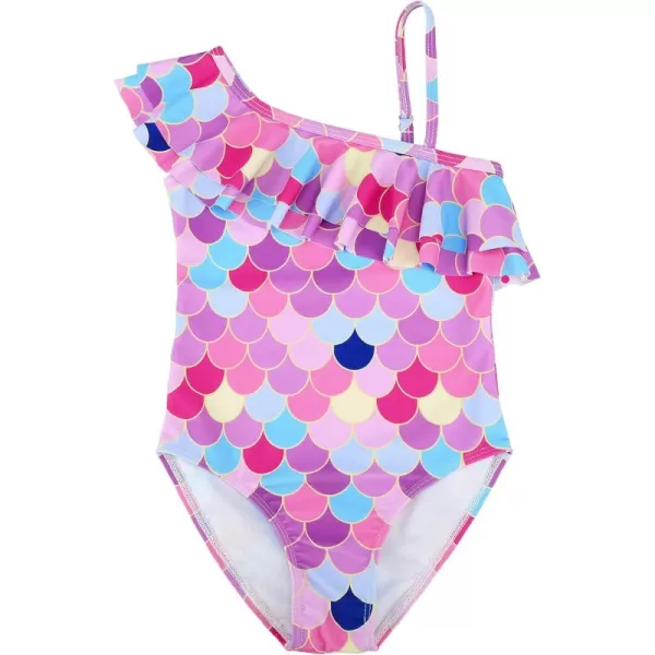 Zando Girl's One Piece Swimsuit Ruffle Bathing Suits for Little Girls UPF 50+ Baby Girls One-Piece Swimwear 2-10 Years