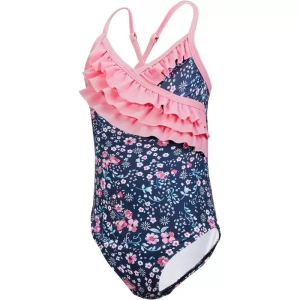 Zando Girl's One Piece Swimsuit Ruffle Bathing Suits for Little Girls UPF 50+ Baby Girls One-Piece Swimwear 2-10 Years