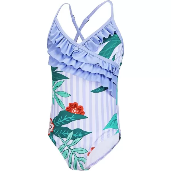 Zando Girl's One Piece Swimsuit Ruffle Bathing Suits for Little Girls UPF 50+ Baby Girls One-Piece Swimwear 2-10 Years