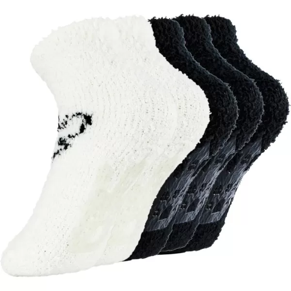 Zando Womens Fuzzy Socks with Grips Athletic Grip Socks Warm Slipper Socks Non Slip Cozy Socks Soft Thick Fluffy Socks