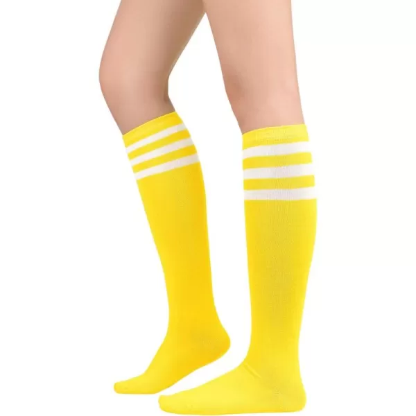 Zando Women's Tall Knee High Socks Extra Long Athletic Socks Outdoor Long Socks Stripes Casual Tube Socks Knee Socks