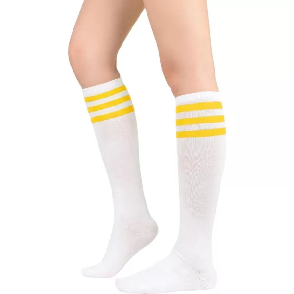 Zando Women's Tall Knee High Socks Extra Long Athletic Socks Outdoor Long Socks Stripes Casual Tube Socks Knee Socks