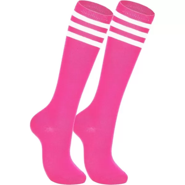 Zando Women's Tall Knee High Socks Extra Long Athletic Socks Outdoor Long Socks Stripes Casual Tube Socks Knee Socks