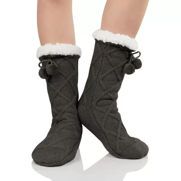 Zando Womens Warm Fuzzy Slipper Socks Fluffy Sherpa Fleece Socks Cozy Non Slip Plush Fleece Socks with Grippers