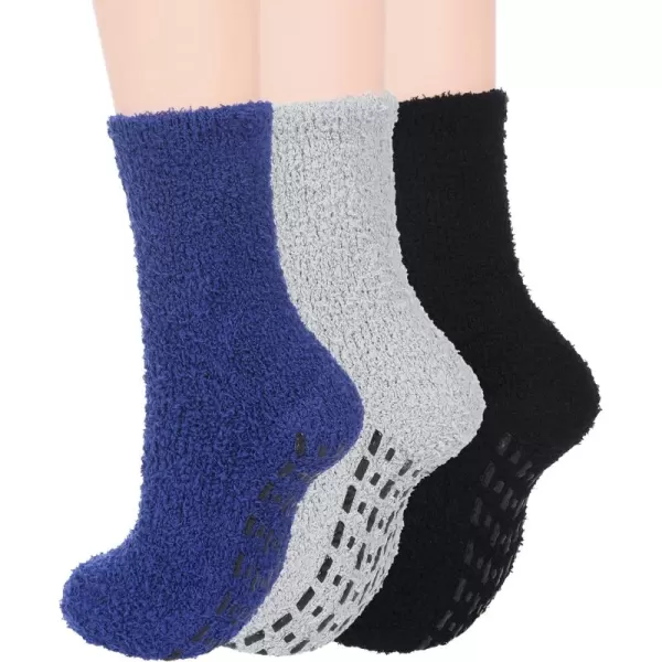 Zando Womens Warm Fuzzy Slipper Socks Fluffy Sherpa Fleece Socks Cozy Non Slip Plush Fleece Socks with Grippers