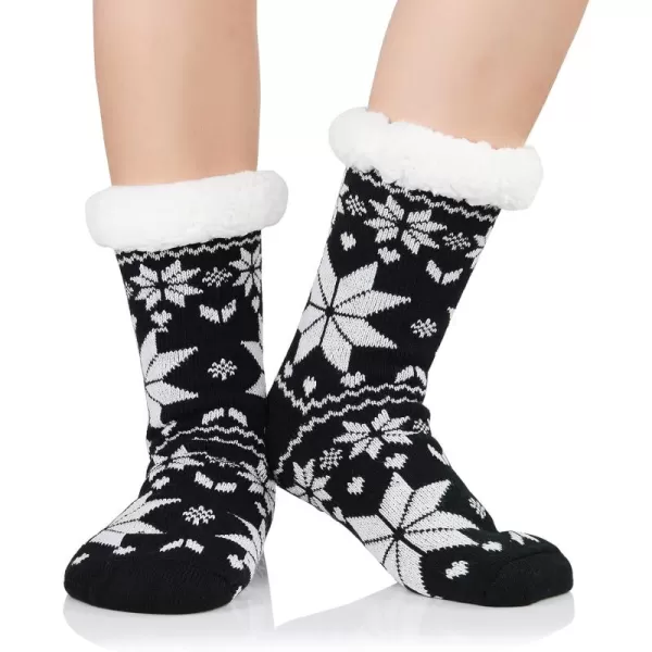 Zando Womens Warm Fuzzy Slipper Socks Fluffy Sherpa Fleece Socks Cozy Non Slip Plush Fleece Socks with Grippers