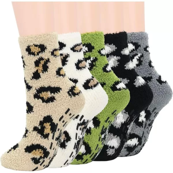 Zando Womens Warm Fuzzy Slipper Socks Fluffy Sherpa Fleece Socks Cozy Non Slip Plush Fleece Socks with Grippers
