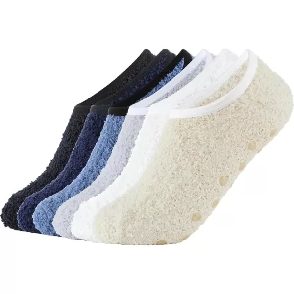 Zando Womens Warm Fuzzy Slipper Socks Fluffy Sherpa Fleece Socks Cozy Non Slip Plush Fleece Socks with Grippers