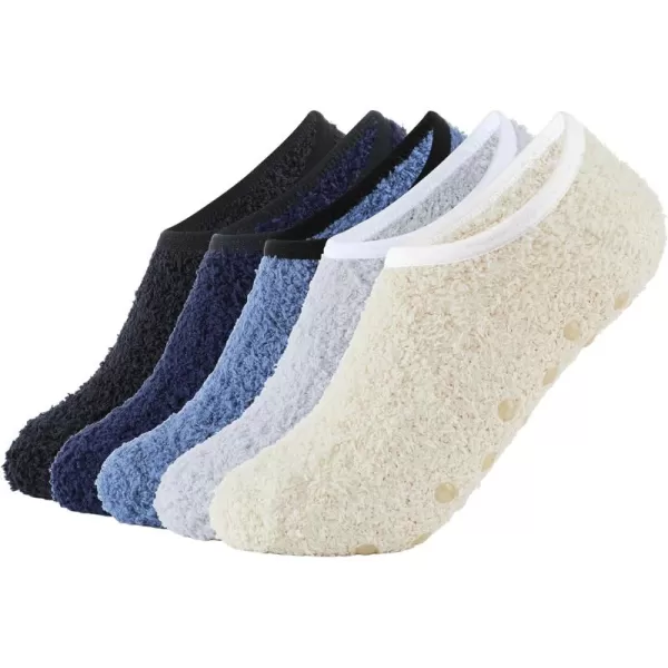 Zando Womens Warm Fuzzy Slipper Socks Fluffy Sherpa Fleece Socks Cozy Non Slip Plush Fleece Socks with Grippers