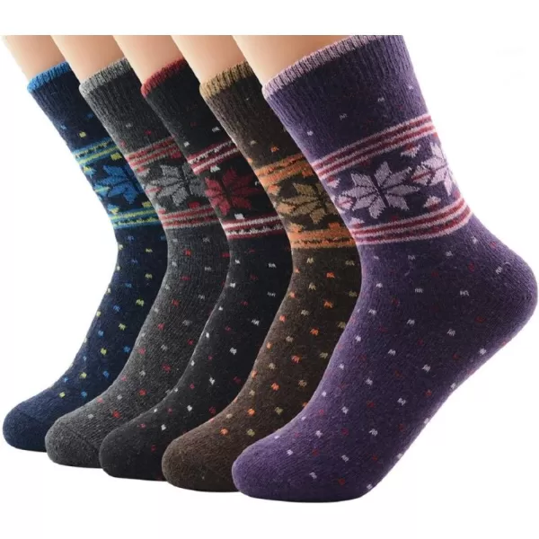 Zando Womens Wool Socks Winter Athletic Socks Crew Sock Warm Hiking Merino Wool Socks Soft Thick Mid Calf