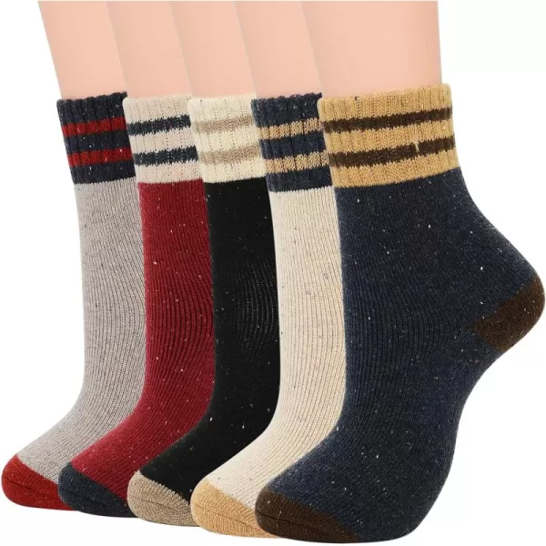 Zando Womens Wool Socks Winter Athletic Socks Crew Sock Warm Hiking Merino Wool Socks Soft Thick Mid Calf