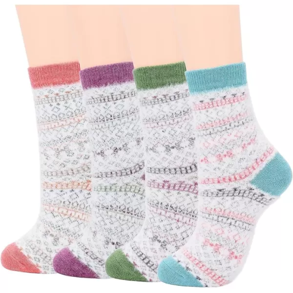 Zando Womens Wool Socks Winter Athletic Socks Crew Sock Warm Hiking Merino Wool Socks Soft Thick Mid Calf
