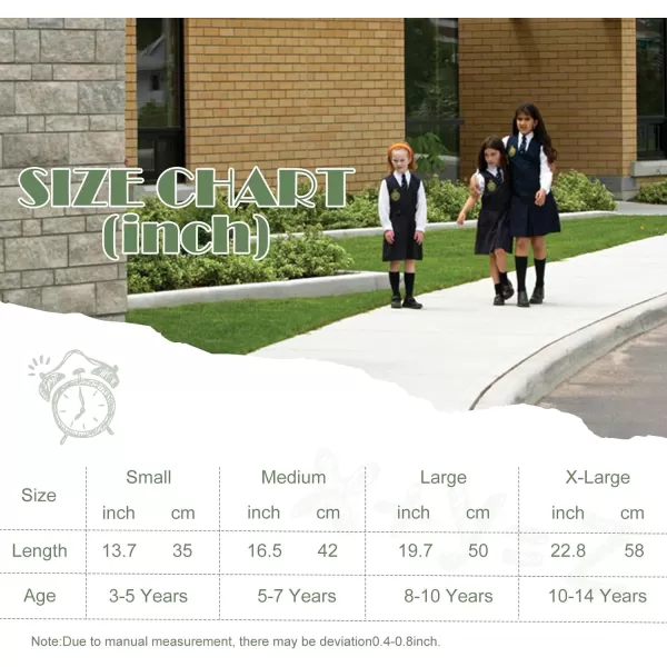 Zando 3 Pairs Girls Knee High Socks Cotton School Uniform Socks Kids Soccer Socks Outdoor Long Tube Socks 3-14 Years