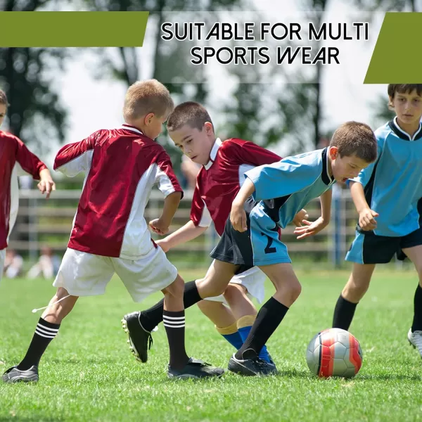 Zando 4 Pairs Kids Soccer Socks Baseball Softball Socks Youth Athletic Socks Boys Girls Knee High Socks 4-10 Years