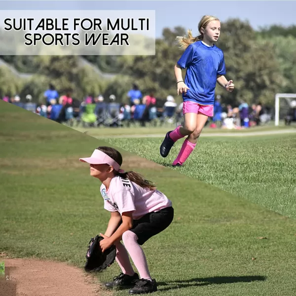 Zando 4 Pairs Kids Soccer Socks Baseball Softball Socks Youth Athletic Socks Boys Girls Knee High Socks 4-10 Years